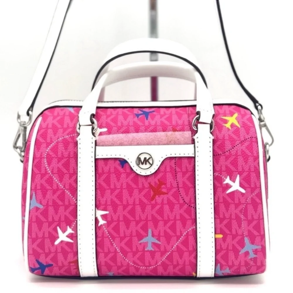 Michael Kors Small Travel Duffle Xbody Bag Dragon Fruit Multi